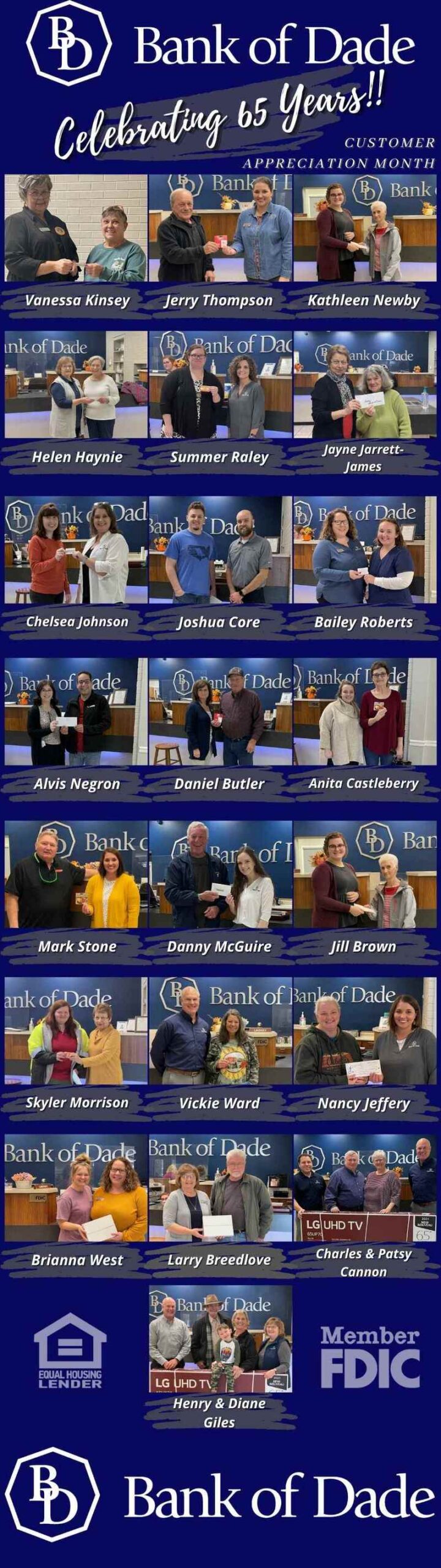 Bank of Dade Celebrates 65 Years